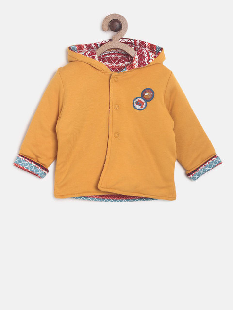

MINI KLUB Boys Yellow Solid Tailored Jacket