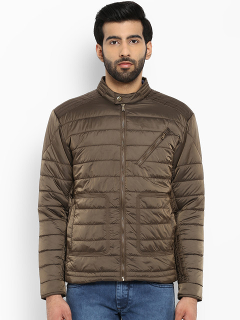 

ColorPlus Men Brown Solid Padded Jacket