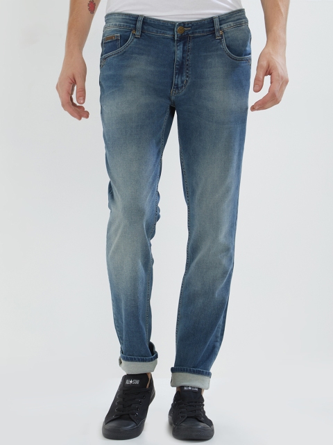

BOLTS and BARRELS Men Blue Slim Fit Low-Rise Clean Look Jeans