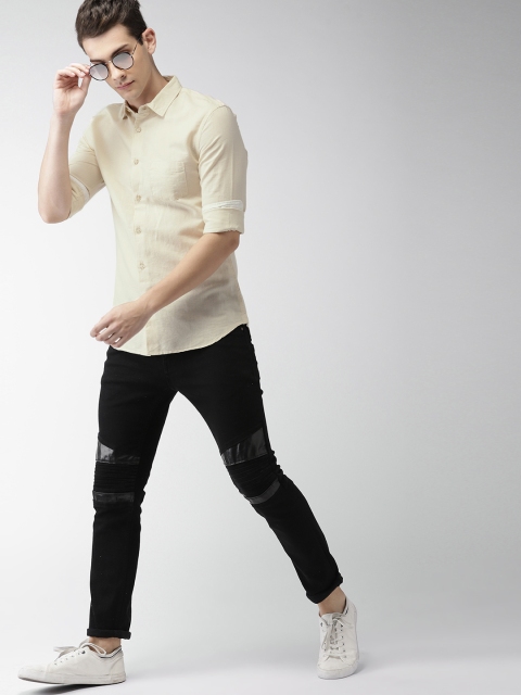 

Celio Men Beige Slim Fit Checked Casual Shirt