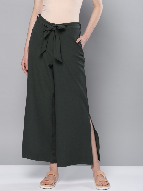 

Chemistry Women Green Solid Straight Palazzos