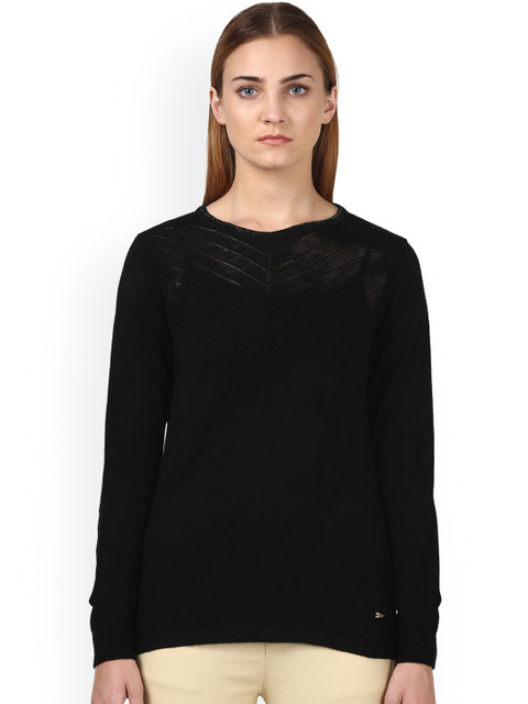 

Park Avenue Woman Women Black Solid Pullover