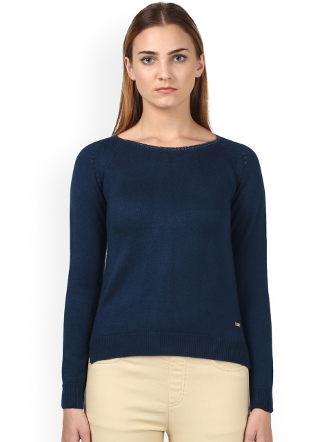 

Park Avenue Woman Navy Blue Solid Pullover
