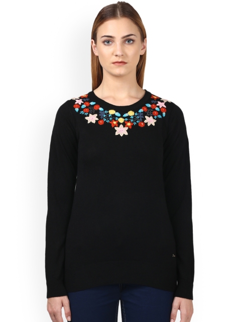 

Park Avenue Woman Women Black Solid Pullover