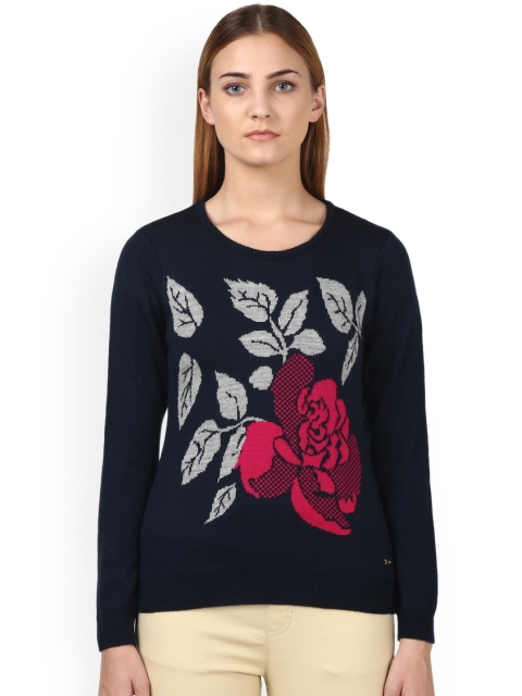 

Park Avenue Woman Women Black Self-Design Pullover