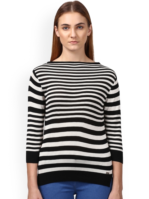 

Park Avenue Woman Women Black & White Striped Pullover