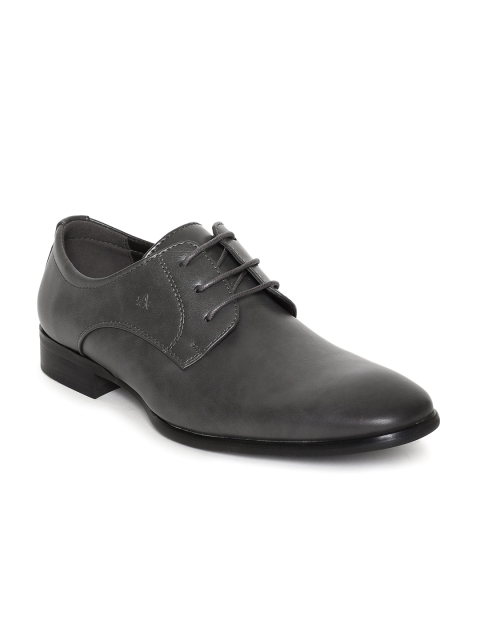 

Arrow Men Grey Formal Leather Derby Shoes