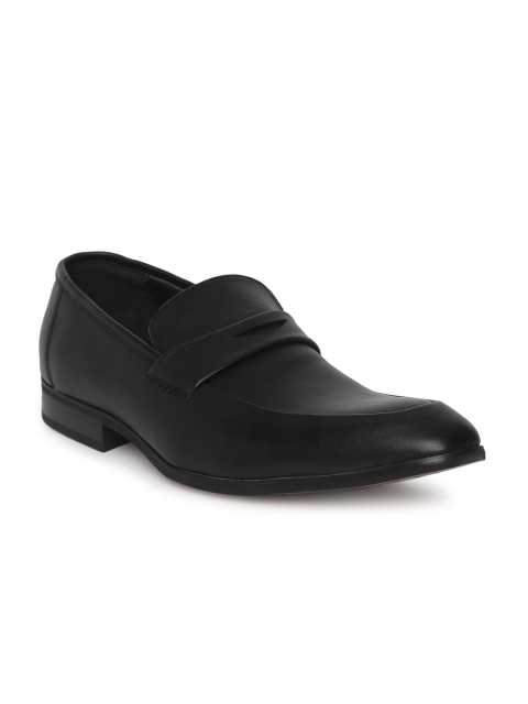 

Arrow Men Black Leather Formal Slip-Ons