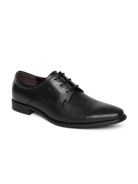 

Arrow Men Black Textured Formal Leather Nethan Derbys