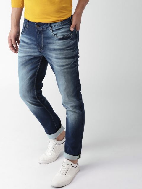 

Mast & Harbour Men Blue Slim Fit Mid-Rise Clean Look Stretchable Jeans