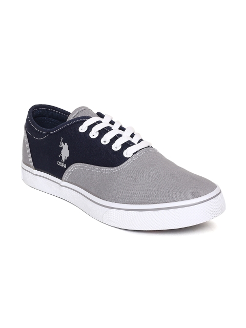 

U.S. Polo Assn. Men Grey & Navy Blue Sneakers
