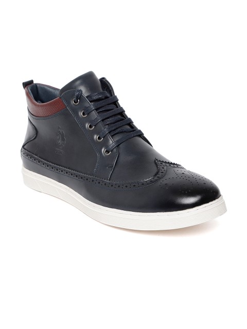 

U.S. Polo Assn. Men Navy Blue Mid-Top Brogues