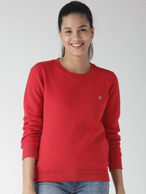 

Fort Collins Women Red Solid Sweatshirt