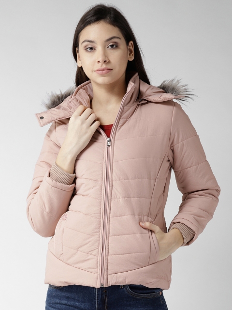 

Fort Collins Women Dusty Pink Solid Parka Jacket