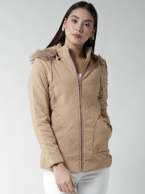 

Fort Collins Women Khaki Solid Parka Jacket