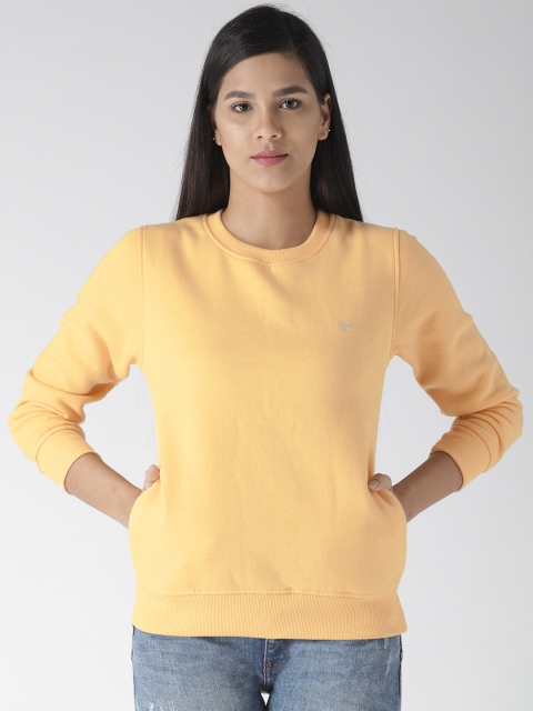 

Fort Collins Women Yellow Solid Sweatshirt