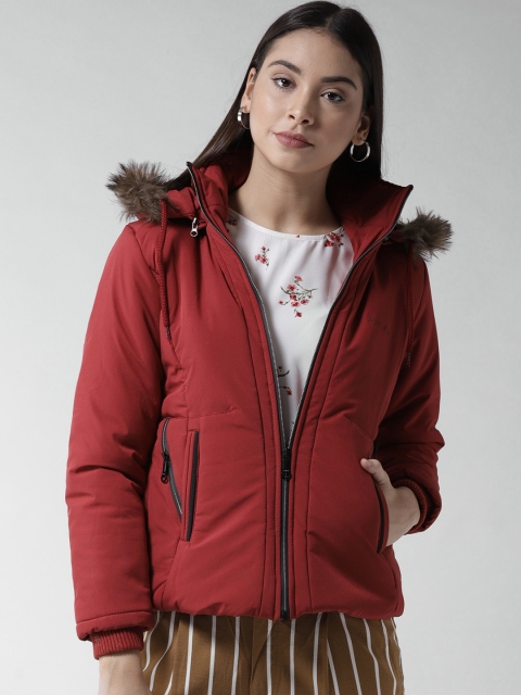 

Fort Collins Women Maroon Solid Parka