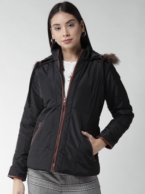 

Fort Collins Women Black Solid Parka Jacket