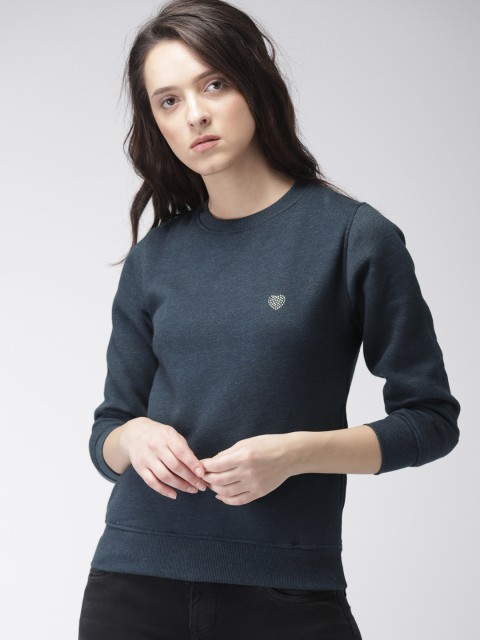 

Fort Collins Women Navy Blue Solid Sweatshirt
