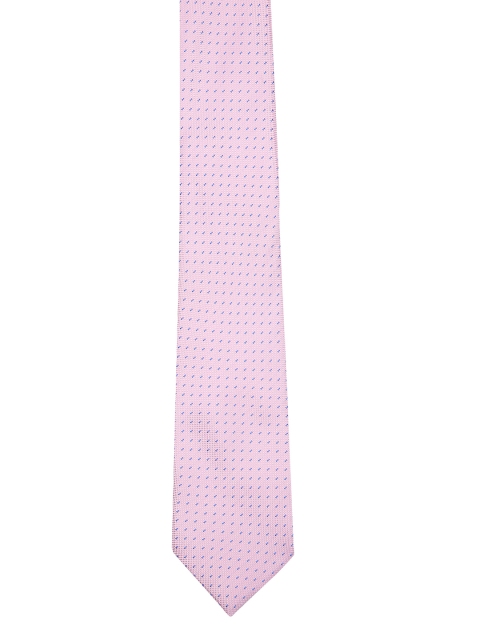 

Peter England Pink Woven Design Broad Tie