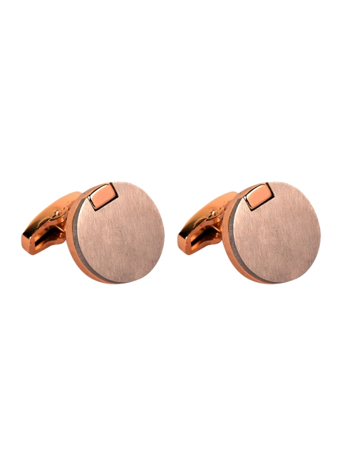 

JEWEL JUNCTION Bronze-Toned Round Cufflinks