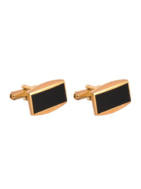 

JEWEL JUNCTION Gold-Toned Square Cufflinks
