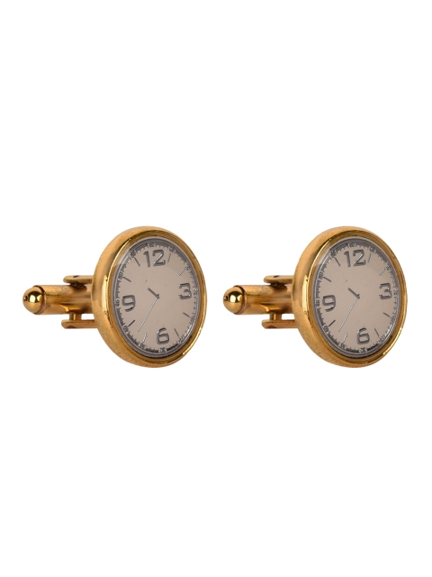 

JEWEL JUNCTION Gold-Toned Round Cufflinks