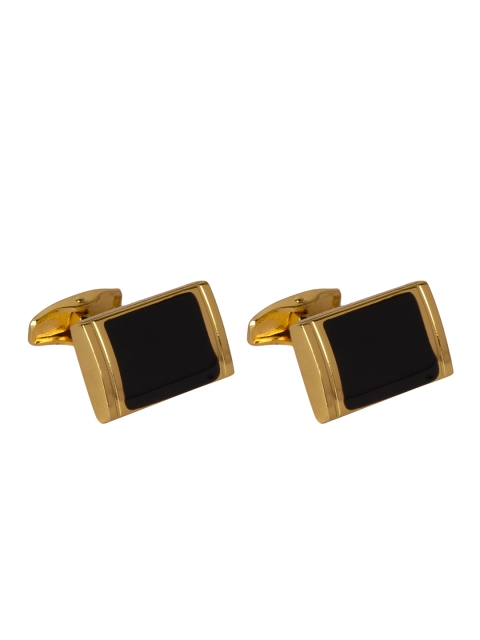 

JEWEL JUNCTION Gold-Toned Rectangle Cufflinks