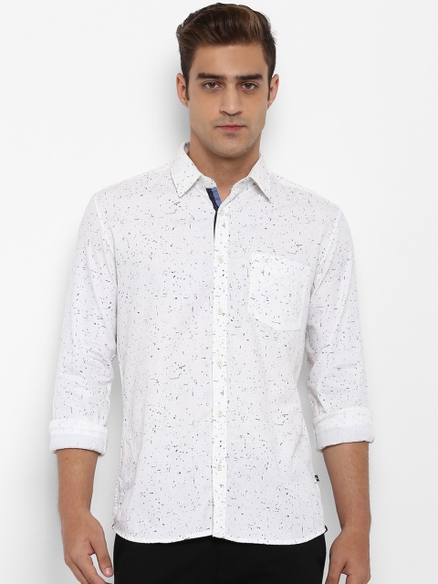 

Parx Men White Slim Fit Printed Casual Shirt