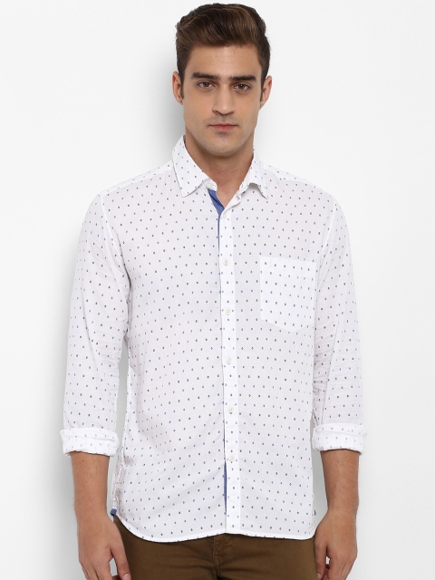

Parx Men White Slim Fit Printed Casual Shirt