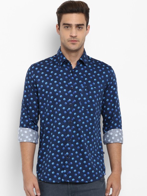 

Parx Men Blue Slim Fit Printed Casual Shirt