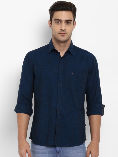 

Parx Men Blue Slim Fit Printed Casual Shirt