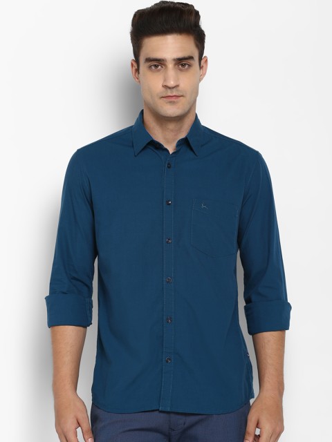 

Parx Men Blue Slim Fit Solid Casual Shirt