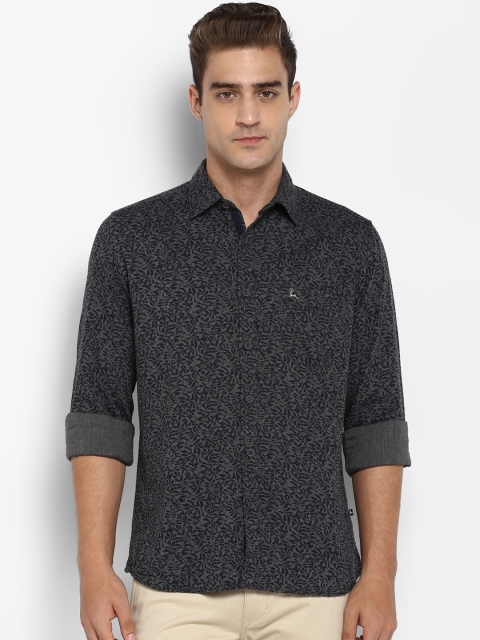 

Parx Men Grey Slim Fit Printed Casual Shirt