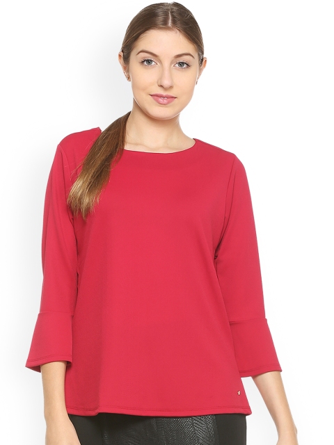 

Allen Solly Woman Red Solid A-Line Top