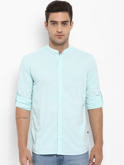 

Parx Men Sea Green Slim Fit Printed Casual Shirt