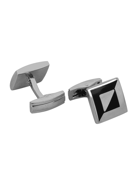 

JEWEL JUNCTION Silver-Toned Square Cufflinks