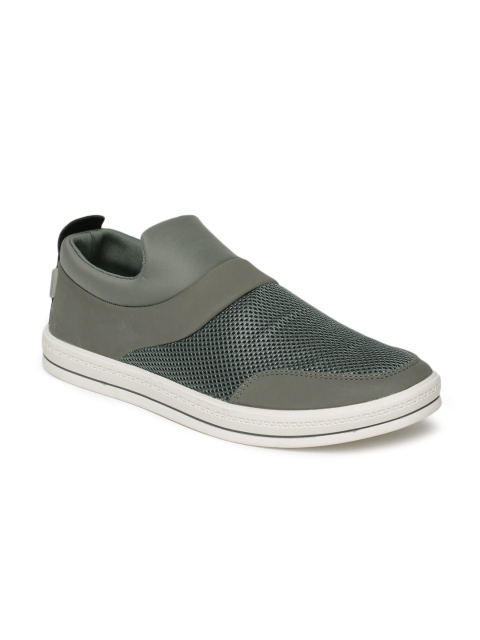 

Flying Machine Men Grey Slip-On Sneakers