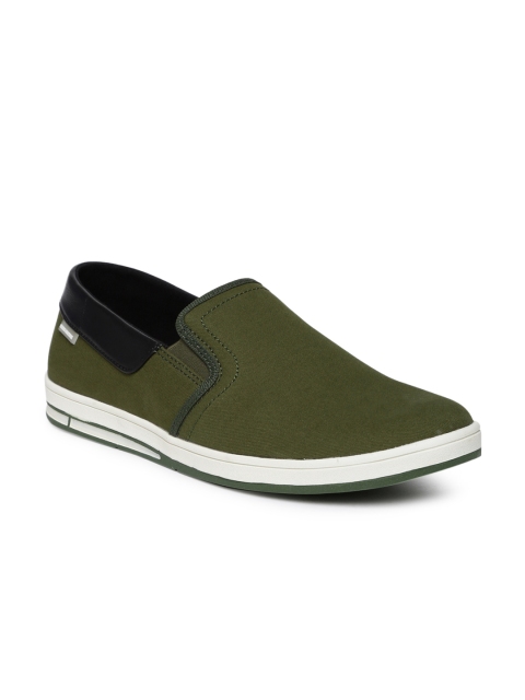 

Flying Machine Men Olive Chris Slip-On Sneakers