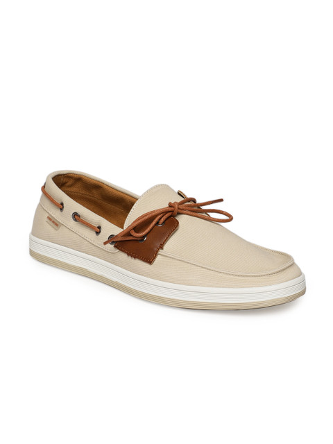 

Flying Machine Men Beige Boat Shoes