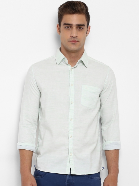 

Parx Men Green Slim Fit Solid Casual Shirt