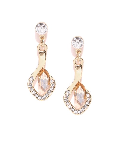 

OOMPH Gold-Toned Contemporary Drop Earrings