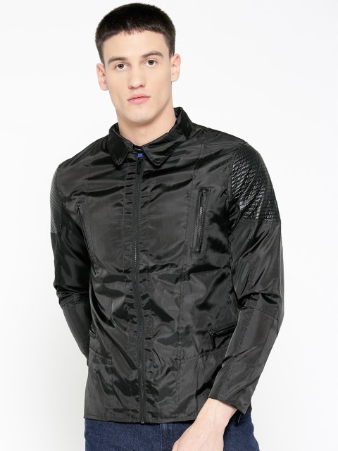 

V Dot Men Black Solid Tailored Jacket