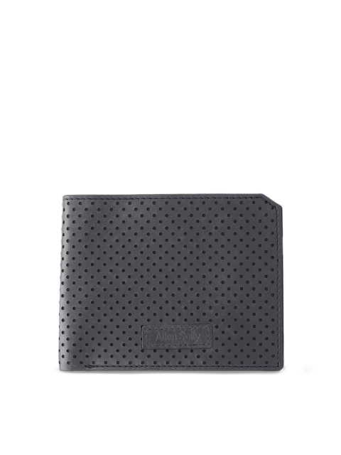 

Allen Solly Men Charcoal Grey Textured Two Fold Wallet