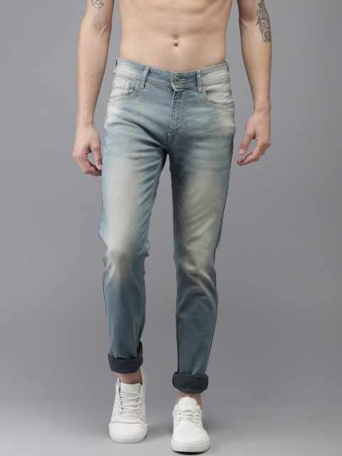 

Flying Machine Men Blue Michael Slim Fit Mid-Rise Clean Look Stretchable Jeans