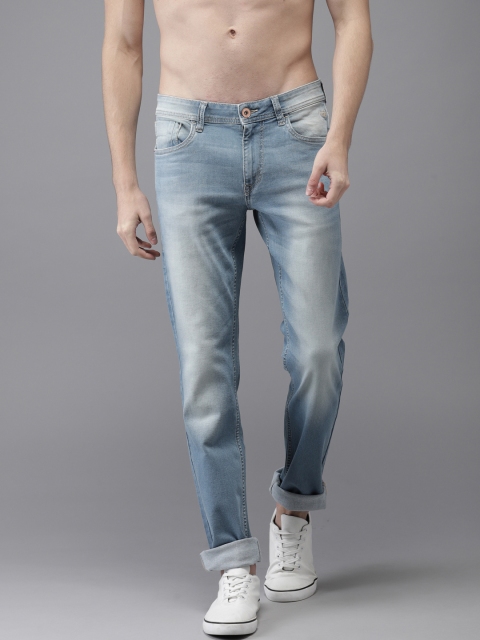 

Flying Machine Men Blue Michael Slim Fit Mid-Rise Clean Look Stretchable Jeans