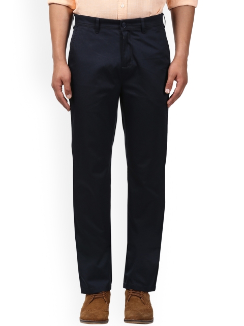 

ColorPlus Men Navy Blue Regular Fit Solid Regular Trousers
