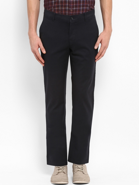 

ColorPlus Men Black Regular Fit Solid Regular Trousers