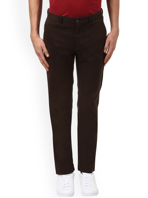 

ColorPlus Men Brown Regular Fit Solid Regular Trousers