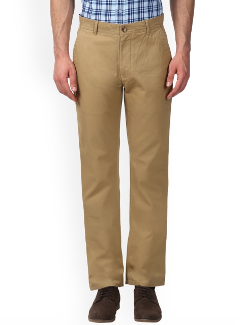 

ColorPlus Men Khaki Regular Fit Solid Regular Trousers
